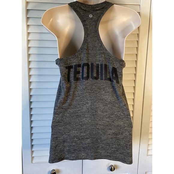 Lululemon Taupe Swiftly Tech? 'Tequila Worth a Shot' Tank Top 6 - Picture 4 of 8